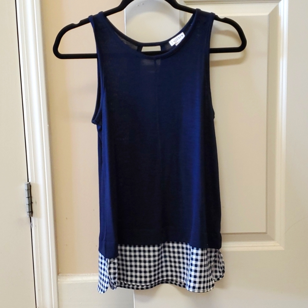 Gingham J Crew tank top, size XXS, $20